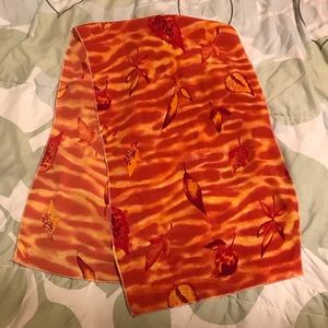 Gorgeous Orange Leaf Scarf